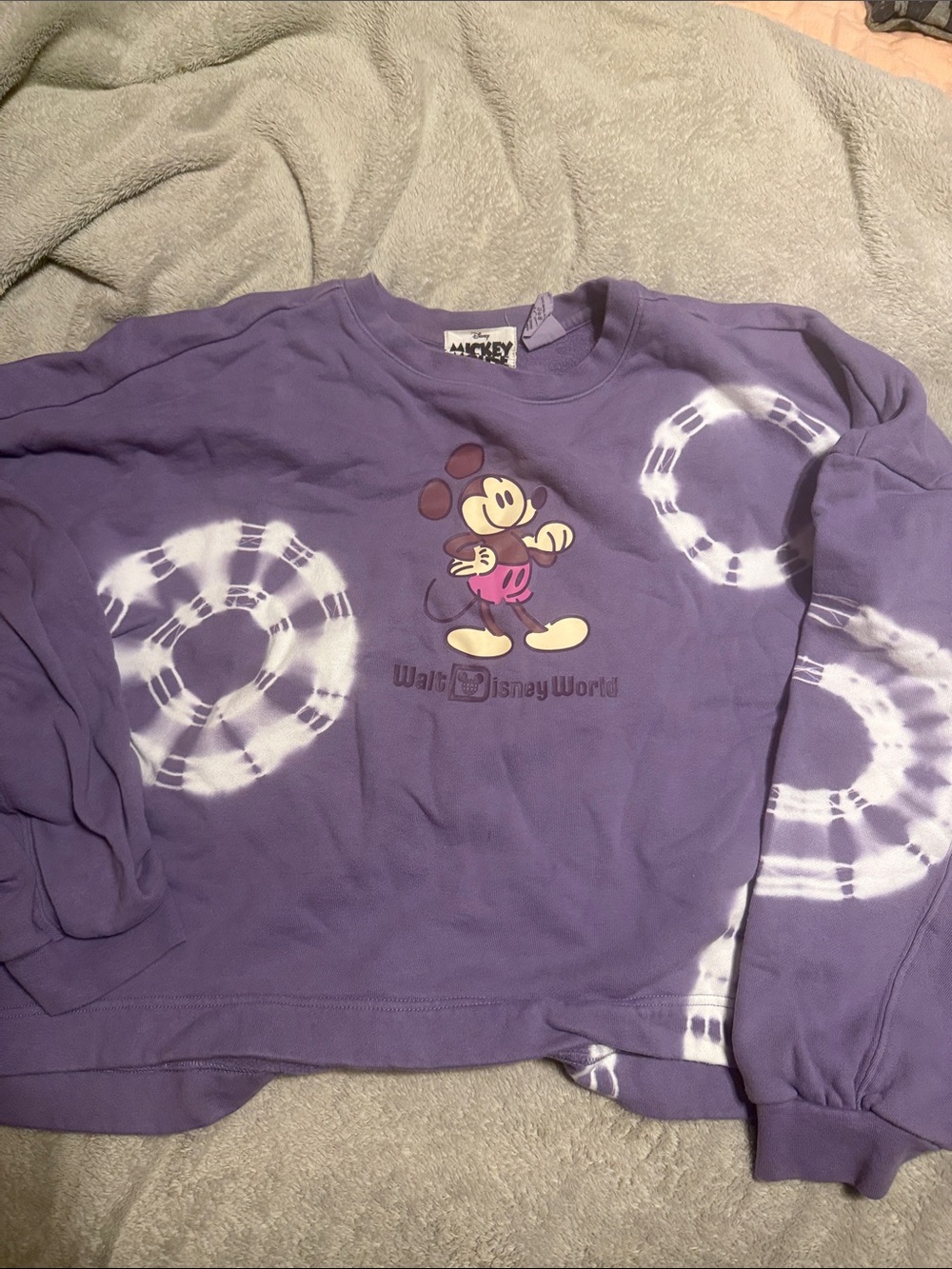Disney Purple Mickey Tie-Dye Sweatshirt